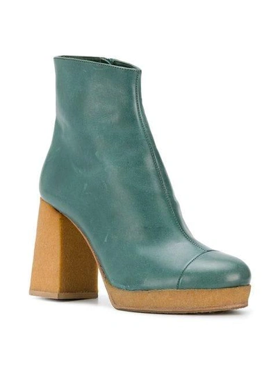 Shop Chalayan Platform 90mm Ankle Boots In Green