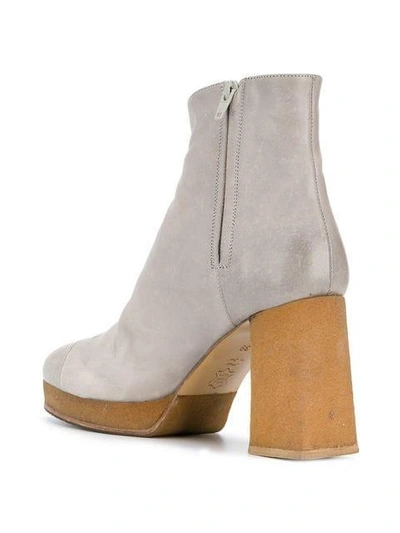 Shop Chalayan Platform 90mm Ankle Boots In Grey