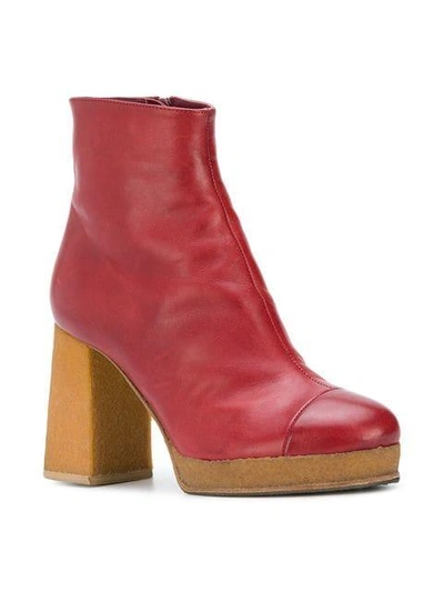 Shop Chalayan Platform 90mm Ankle Boots In Red