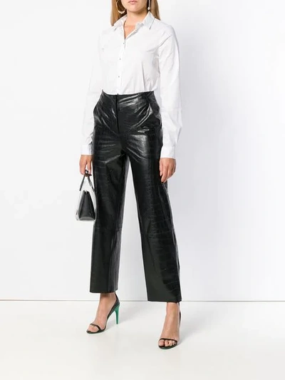 Shop Versace Jeans Classic Plain Shirt - White