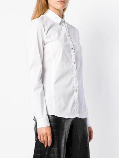 Shop Versace Jeans Classic Plain Shirt - White