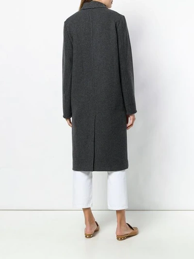 Shop Forte Forte Double Breasted Coat In Grey