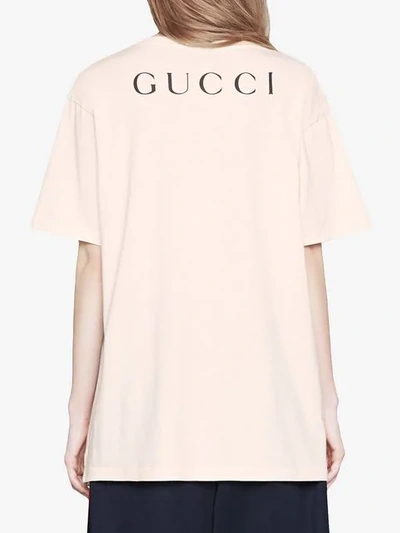 Shop Gucci Oversize T-shirt With Movie Print In White