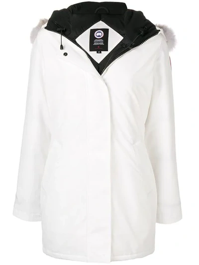 Shop Canada Goose Parka Mit Kapuze - Weiss In White