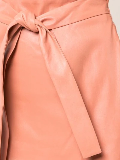 Shop Rosetta Getty Belted Midi Skirt - Pink
