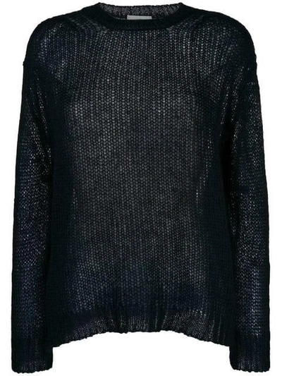 Shop Forte Forte Long-sleeve Fitted Sweater - Blue