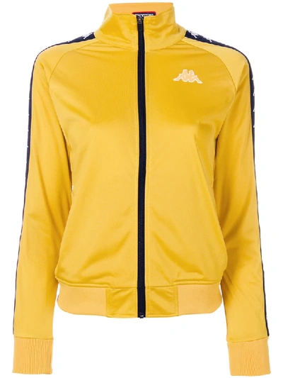 Shop Kappa Zipped Sport Jacket - Yellow