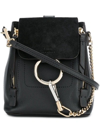 Shop Chloé Faye Mini Backpack In Black