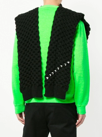 Shop Raf Simons Knitted Vest - Black