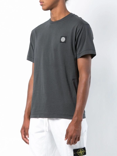 Shop Stone Island Logo Patch T-shirt - Grey