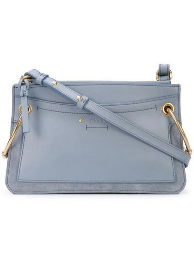 Shop Chloé Small Roy Bag In Blue