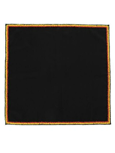 Shop Andrea Bogosian Embroidered Scarf In Black