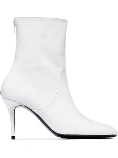 Shop Dorateymur White Town & Country 90 Leather Boots In 114 White
