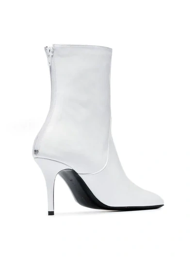 Shop Dorateymur White Town & Country 90 Leather Boots In 114 White