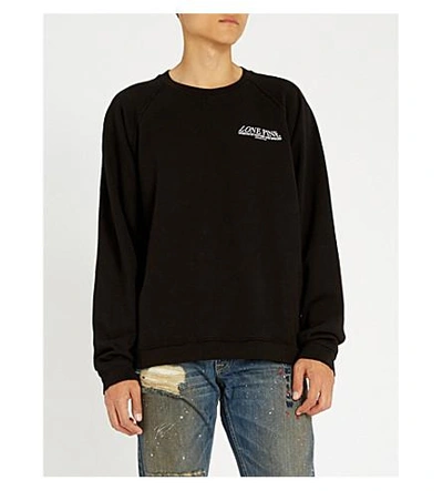 Shop Reese Cooper Nature And Species Cotton-jersey Sweatshirt In Black Multi