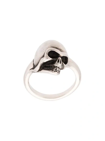 Shop Werkstatt:münchen Skull Ring In Metallic