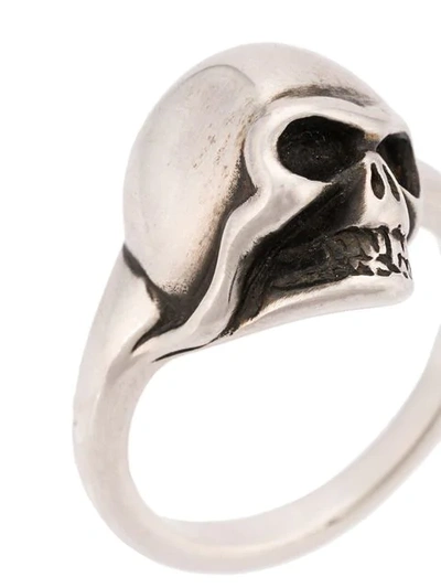 Shop Werkstatt:münchen Skull Ring In Metallic