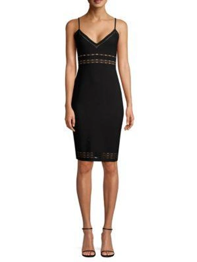 Shop Likely Monica Eyelet Bodycon Dress In Black