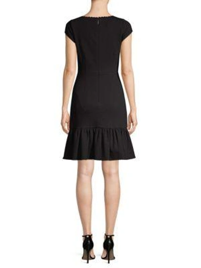 Shop Rebecca Taylor Honeycomb Sheath Dress In Black