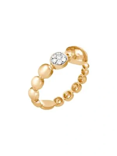 Shop John Hardy Dot 18k Hammered Gold & Diamond Ring