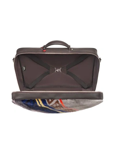 Shop Fendi Logo Monogram Suitcase