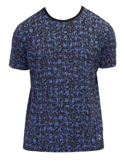 Shop Efm-engineered For Motion Tookley Print T-shirt In Cobalt Blue