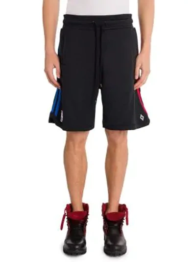Shop Marcelo Burlon County Of Milan Nba Sweat Shorts In Black Multi