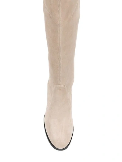 Shop Stuart Weitzman Tieland Boots In Neutrals