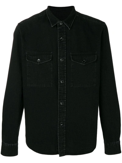 Shop Ami Alexandre Mattiussi Buttoned Overshirt In Black
