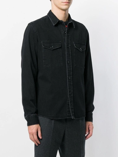 Shop Ami Alexandre Mattiussi Buttoned Overshirt In Black