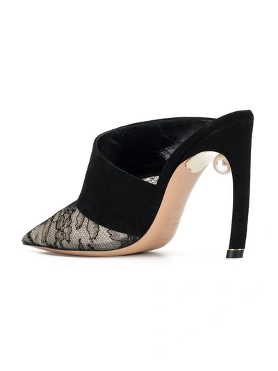 Shop Nicholas Kirkwood Mira Pearl Mules - Black