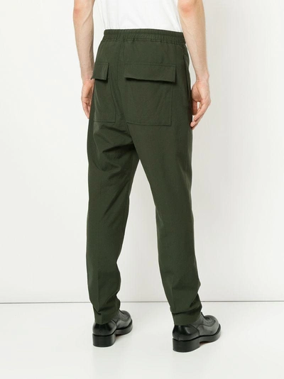 Shop Rick Owens Drop-crotch Trousers - Green