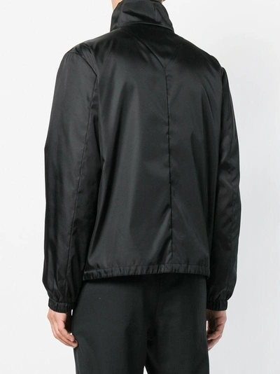 Shop Prada Logo Patch Jacket - Black