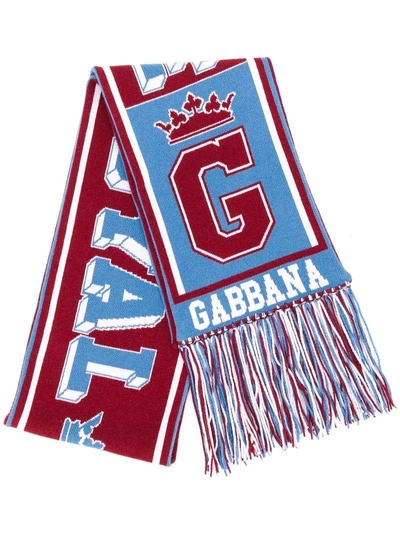 Shop Dolce & Gabbana Graphic Knitted Scarf