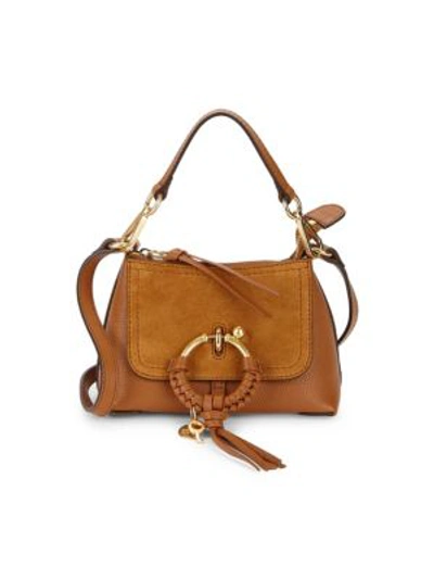 Shop See By Chloé Women's Mini Joan Suede & Leather Hobo Bag In Caramel