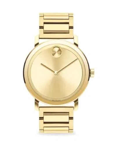 Shop Movado Bold Evolution Light Gold Ion-plated Stainless Steel Bracelet Watch