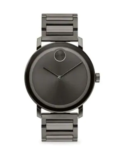 Shop Movado Bold Evolution Gunmetal Ion-plated Stainless Steel Bracelet Watch In Black