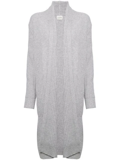 Shop Le Kasha Bermuda Long Cardigan In Grey