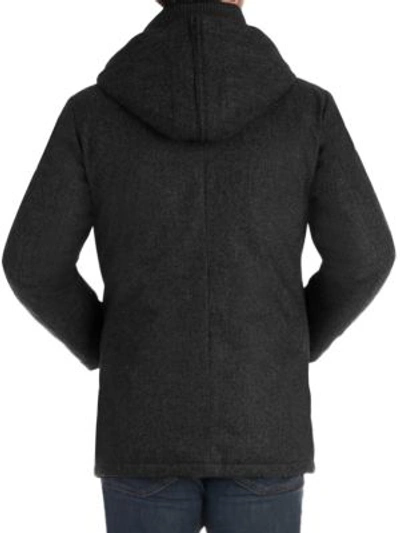 Shop Norwegian Wool City Active Wool-blend Parka In Charcoal