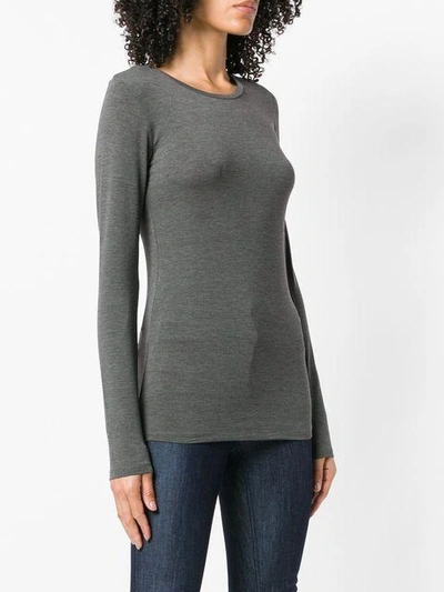 Shop Majestic Filatures Round Neck Sweater - Grey