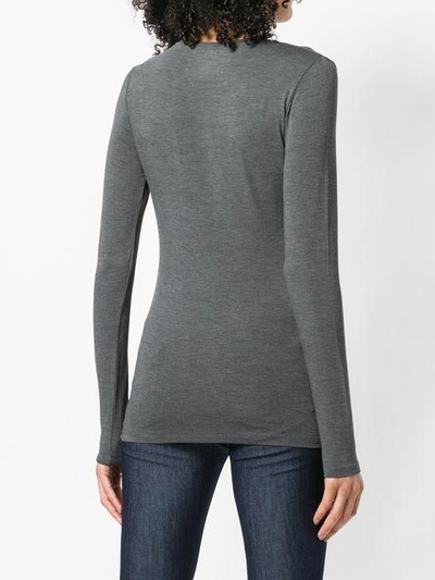 Shop Majestic Filatures Round Neck Sweater - Grey