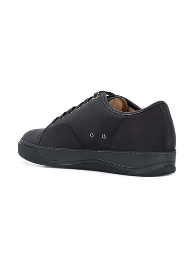 Shop Lanvin Lace-up Logo Sneakers - Black