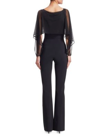 Shop Chiara Boni La Petite Robe Renalda Illusion Jumpsuit In Black