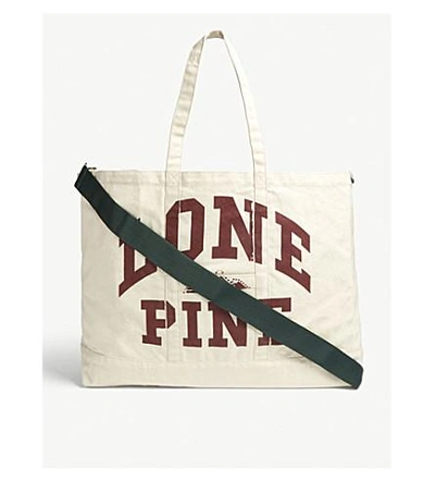 Shop Reese Cooper Lone Pine Oversized Canvas Tote In Cream