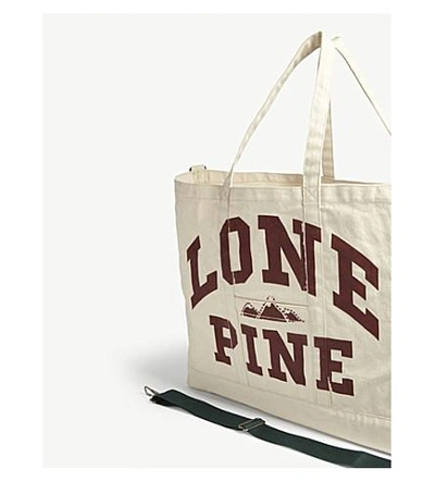 Shop Reese Cooper Lone Pine Oversized Canvas Tote In Cream