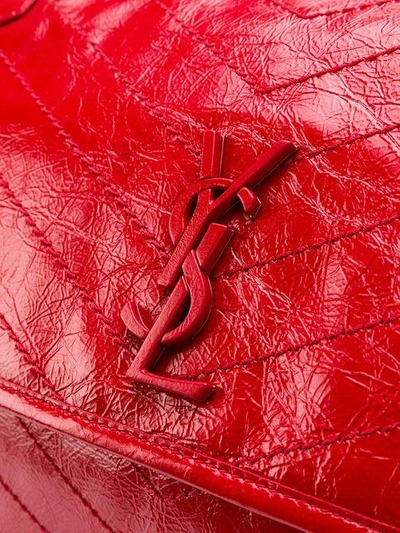Shop Saint Laurent Small Collège Monogram Bag - Red