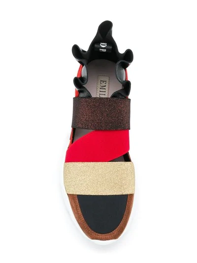 Shop Emilio Pucci 'city Up' Slip-on-sneakers In Red