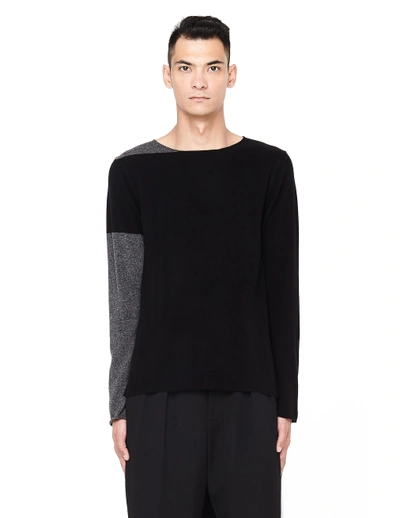 Shop Yohji Yamamoto Black & Grey Cashmere Sweater In Multicolor