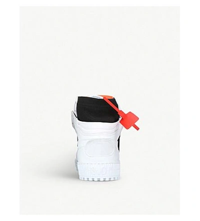 Shop Off-white Off-court Leather High Top Trainers In White/blk