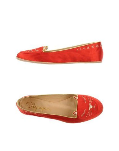 Shop Charlotte Olympia Slippers In Red